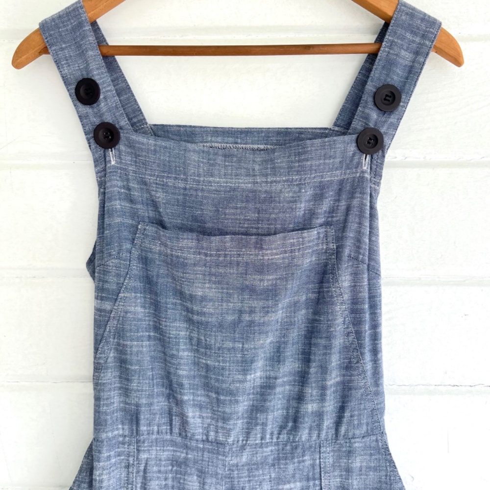 NOOWORKS Chambray Cotton Overalls Jumpsuit - S - Picture 4 of 13